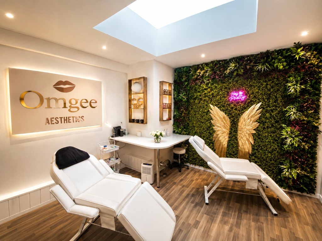 Omgee Aesthetics Treatment Suite with Angel Wings