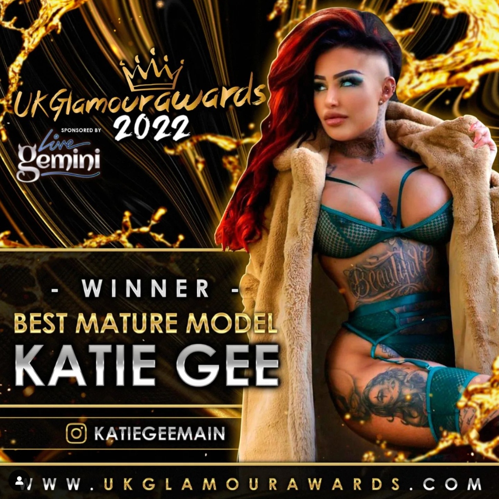 Katie Gee UK Glamour Awards Winner Best Mature Model